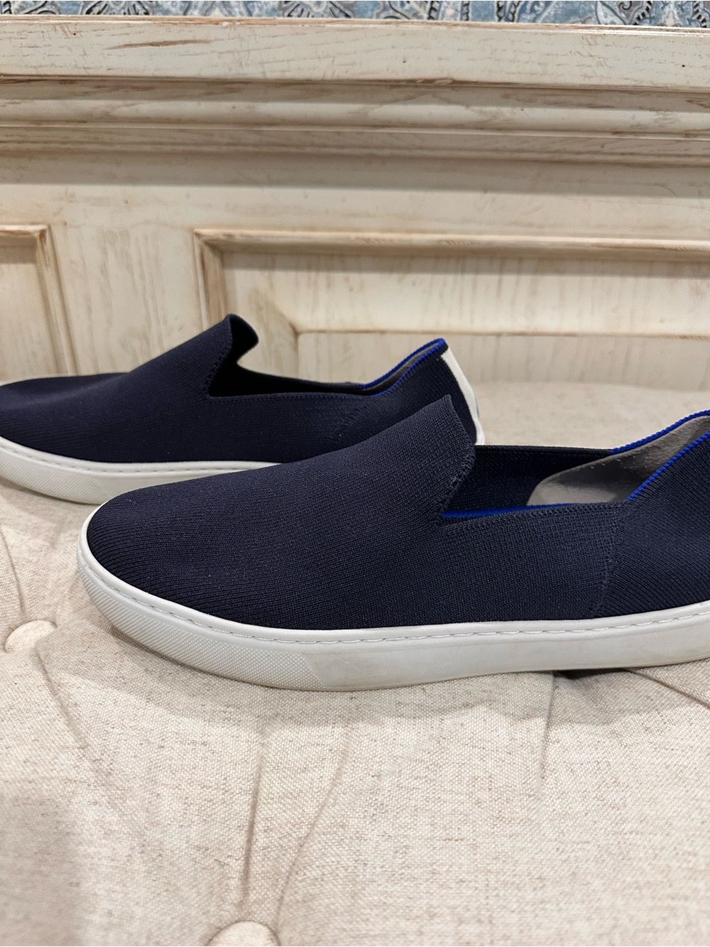 Rothy’s  Slip-On Knit Sneaker — Navy Blue size 9 - Picture 2 of 6